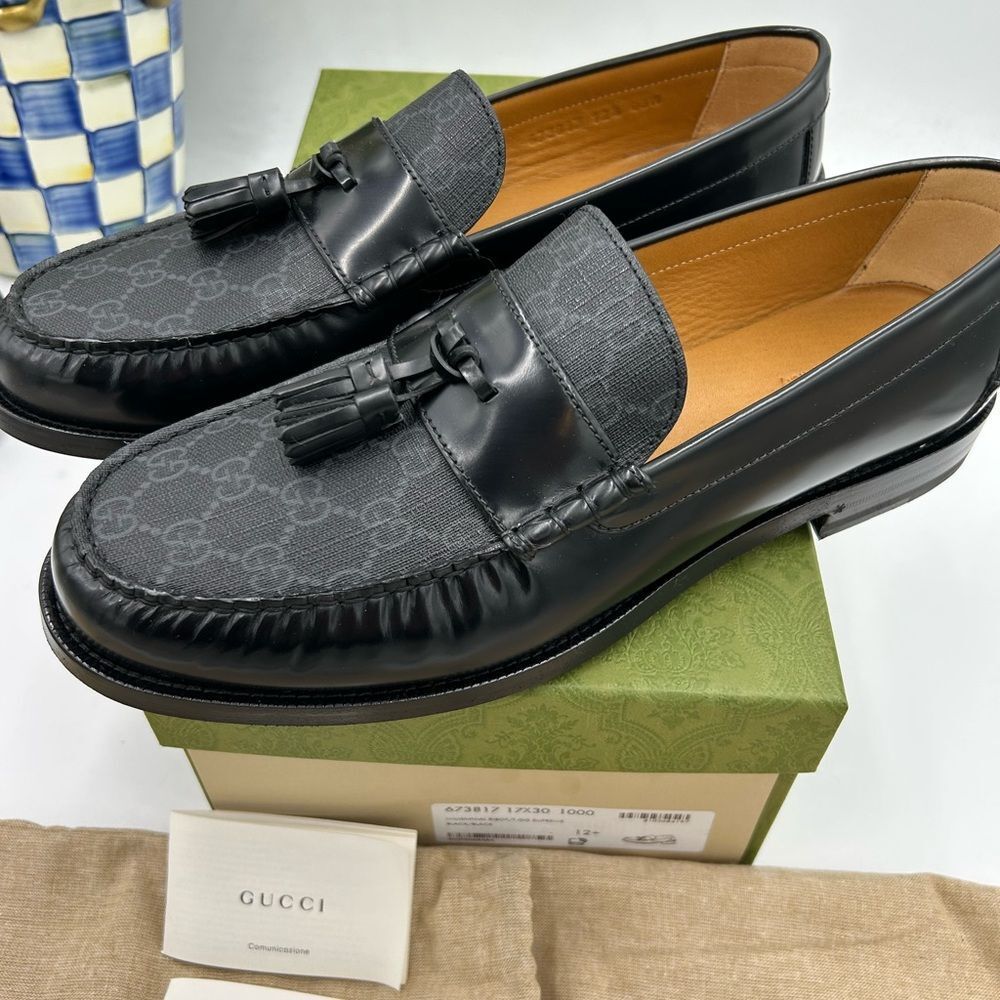 Men's Gucci millennial Supreme loafers size 12.5 made in Italy - Picture 2 of 12